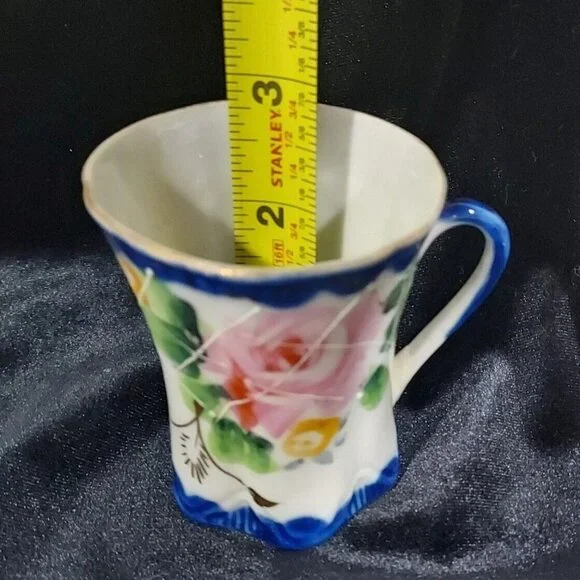 Nippon Hand Painted CHOCOLATE POT Cobalt Blue Gold Florial 12pc Set Antique - Picture 13 of 16